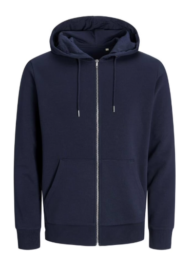 Sweat Hoodie with Zip Navy XXLarge 