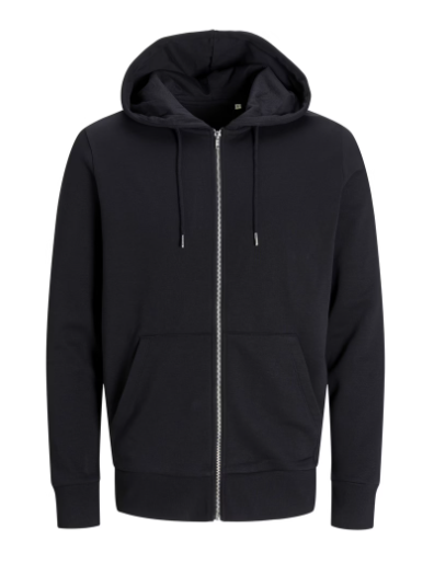 Sweat Hoodie with Zip Black Medium 